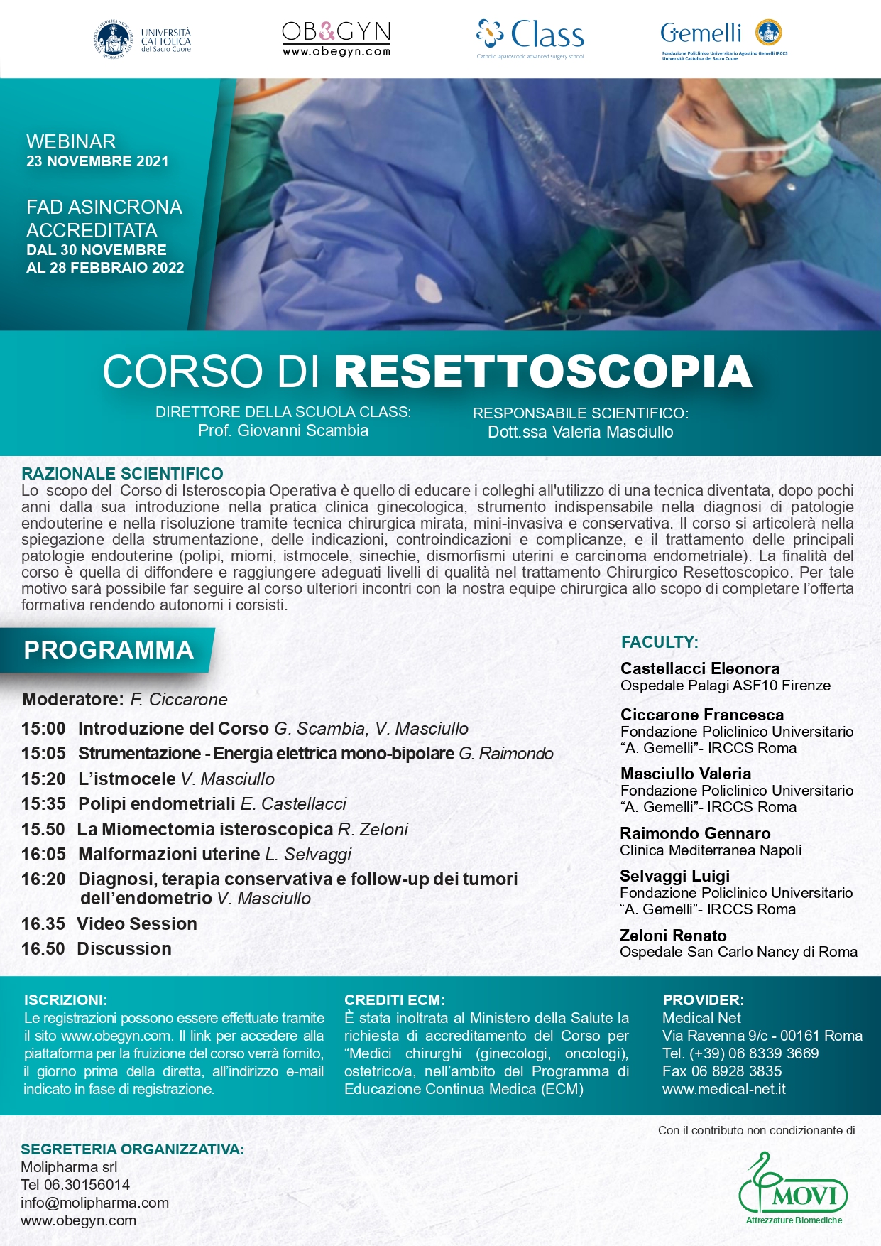 Programma CORSO DI RESETTOSCOPIA - FAD asincrona accreditata 30.11.2021 - 28.02.2022